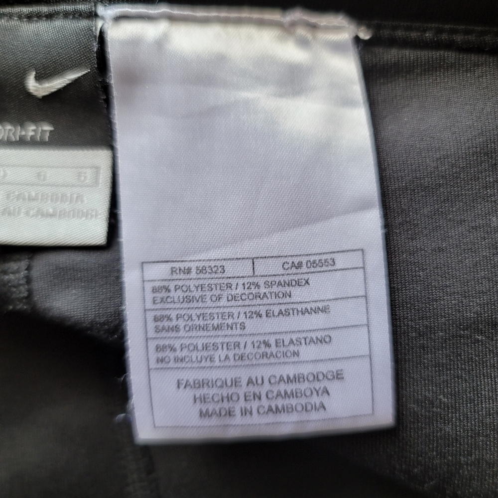 Nike Skort L Large 12-14 Black Dri-Fit Pull On - Picture 5 of 5